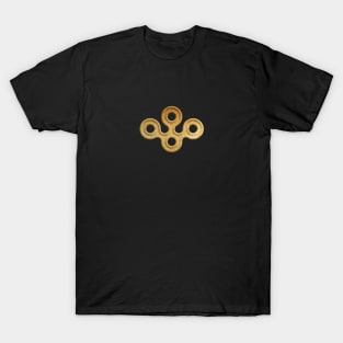 Osaka Prefecture Symbol in Gold Faux T-Shirt